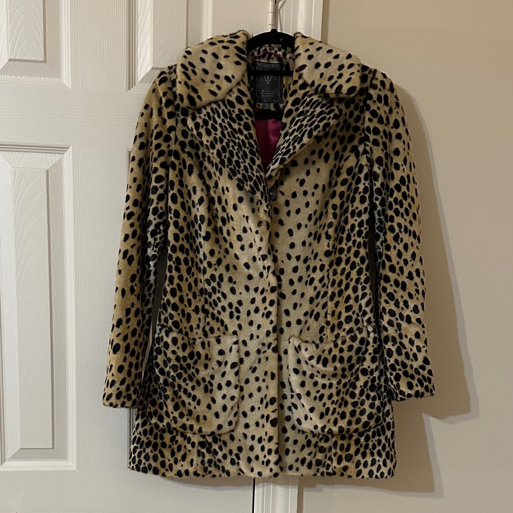 Animal Print Faux Fur Coat